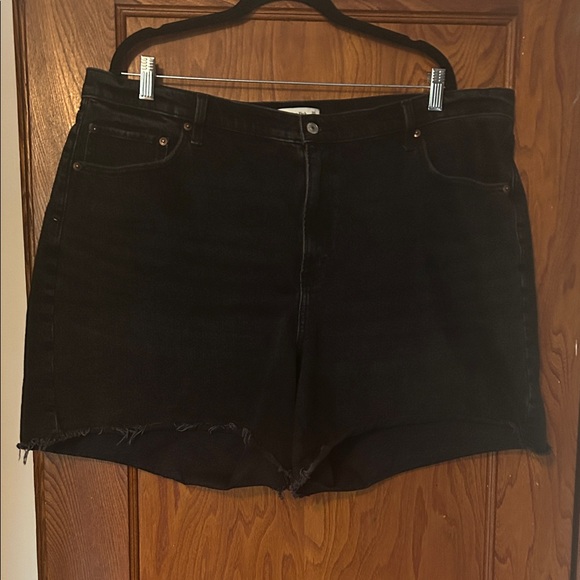 Abercrombie & Fitch Black Jean dad Shorts - curve love - Picture 1 of 3